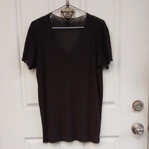 UNIQLO Airism VNeck Sheer Shirt Sz L